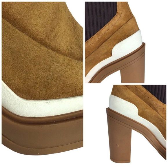 Elegant Tan and Brown Ankle Boots - Picture 15 of 16